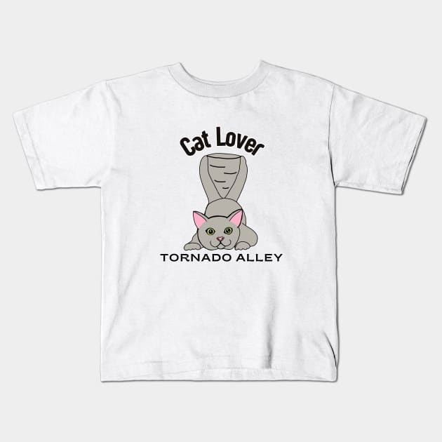 Cat Lover Tornado Alley Kids T-Shirt by Snobunyluv